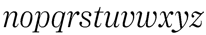 Right Serif Italic Variable 2 Font LOWERCASE