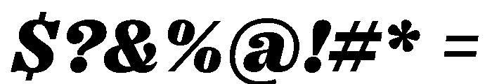 Right Serif Italic Variable 7 Font OTHER CHARS