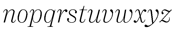 Right Serif Italic Variable Font LOWERCASE