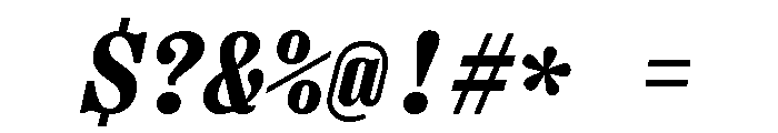 Right Serif Mono Italic Variable 6 Font OTHER CHARS