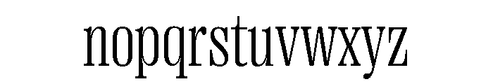Right Serif Narrow Variable 2 Font LOWERCASE