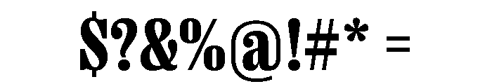 Right Serif Narrow Variable 6 Font OTHER CHARS