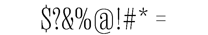 Right Serif Narrow Variable Font OTHER CHARS