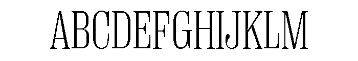 Right Serif Narrow Variable Font UPPERCASE