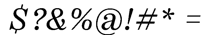 Right Serif Regular Italic Font OTHER CHARS
