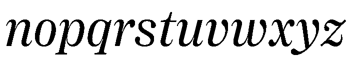 Right Serif Regular Italic Font LOWERCASE