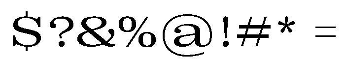 Right Serif Spatial Variable 3 Font OTHER CHARS