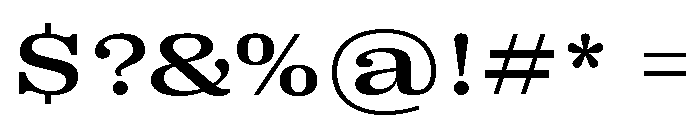Right Serif Spatial Variable 4 Font OTHER CHARS