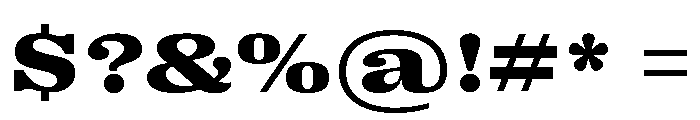 Right Serif Spatial Variable 6 Font OTHER CHARS