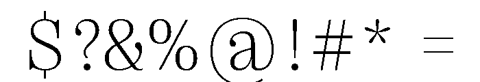 Right Serif Variable 29 Font OTHER CHARS