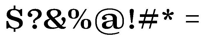 Right Serif Wide Variable 4 Font OTHER CHARS
