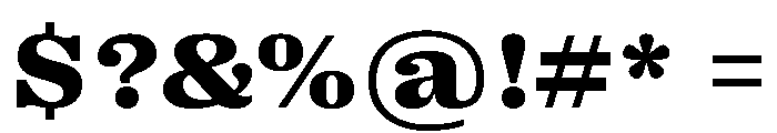 Right Serif Wide Variable 6 Font OTHER CHARS