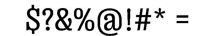 Right Slab Compact Variable 3 Font OTHER CHARS