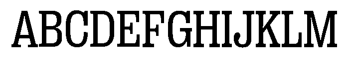 Right Slab Compact Variable 3 Font UPPERCASE