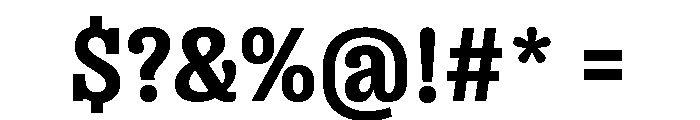 Right Slab Compact Variable 5 Font OTHER CHARS