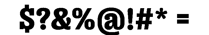 Right Slab Compact Variable 6 Font OTHER CHARS