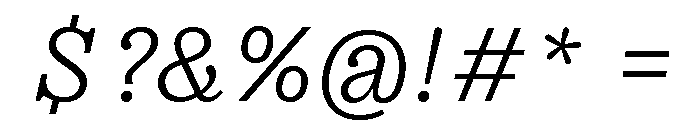 Right Slab Italic Variable 2 Font OTHER CHARS