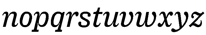 Right Slab Italic Variable 3 Font LOWERCASE