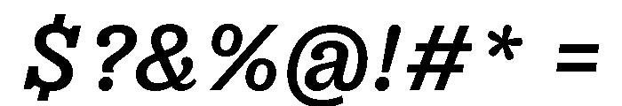Right Slab Italic Variable 4 Font OTHER CHARS