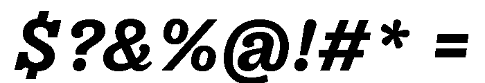 Right Slab Italic Variable 5 Font OTHER CHARS