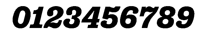 Right Slab Italic Variable 6 Font OTHER CHARS