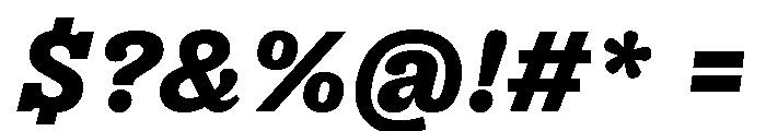 Right Slab Italic Variable 6 Font OTHER CHARS