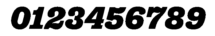 Right Slab Italic Variable 7 Font OTHER CHARS