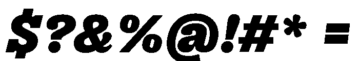 Right Slab Italic Variable 7 Font OTHER CHARS