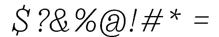 Right Slab Italic Variable Font OTHER CHARS