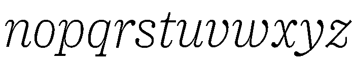 Right Slab Italic Variable Font LOWERCASE