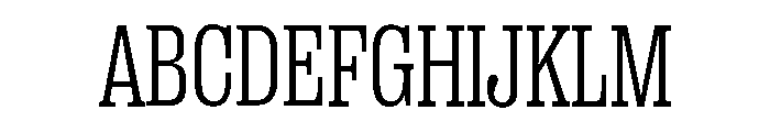 Right Slab Narrow Variable 2 Font UPPERCASE