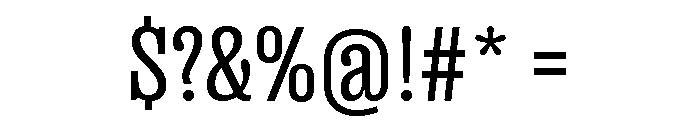 Right Slab Narrow Variable 3 Font OTHER CHARS