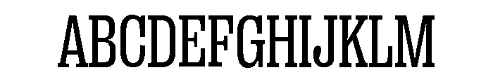 Right Slab Narrow Variable 3 Font UPPERCASE