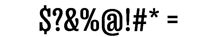 Right Slab Narrow Variable 4 Font OTHER CHARS