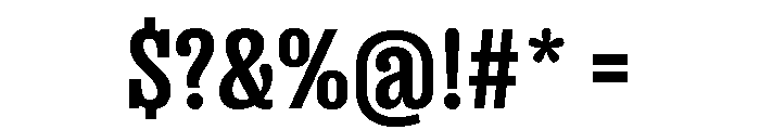 Right Slab Narrow Variable 5 Font OTHER CHARS