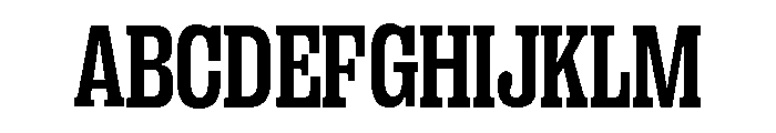 Right Slab Narrow Variable 5 Font UPPERCASE
