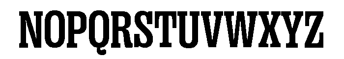 Right Slab Narrow Variable 5 Font UPPERCASE