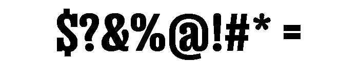 Right Slab Narrow Variable 6 Font OTHER CHARS