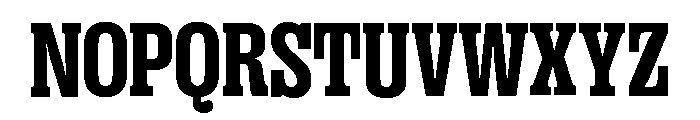 Right Slab Narrow Variable 6 Font UPPERCASE