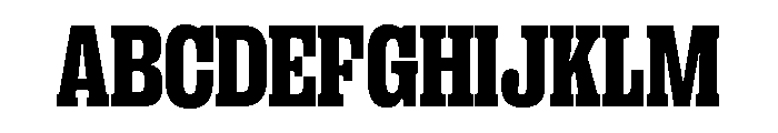 Right Slab Narrow Variable 7 Font UPPERCASE