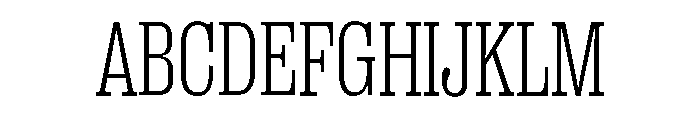 Right Slab Narrow Variable Font UPPERCASE