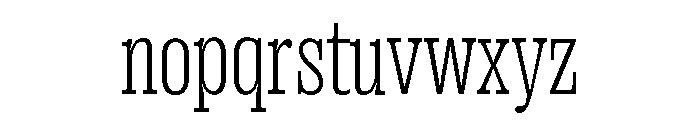 Right Slab Narrow Variable Font LOWERCASE