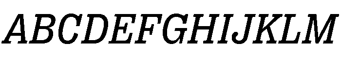 Right Slab Regular Italic Font UPPERCASE