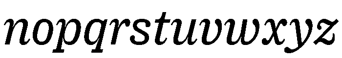 Right Slab Regular Italic Font LOWERCASE