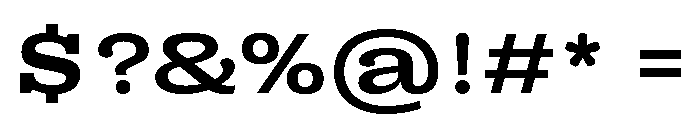 Right Slab Spatial Medium Font OTHER CHARS