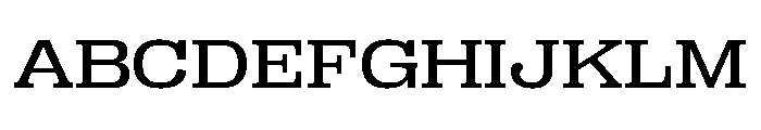 Right Slab Spatial Variable 3 Font UPPERCASE
