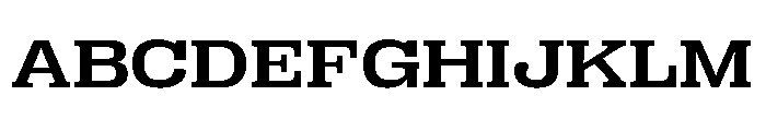 Right Slab Spatial Variable 4 Font UPPERCASE