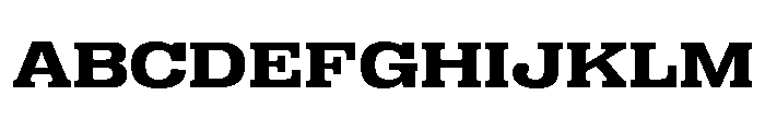 Right Slab Spatial Variable 5 Font UPPERCASE