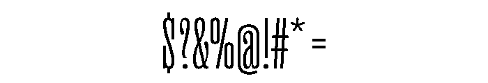 Right Slab Tall Variable Font OTHER CHARS