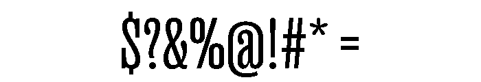 Right Slab Tight Variable 3 Font OTHER CHARS